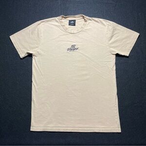100 Thieves Embroidered Script Logo Tee Beige Medium RHA 126241 Cotton